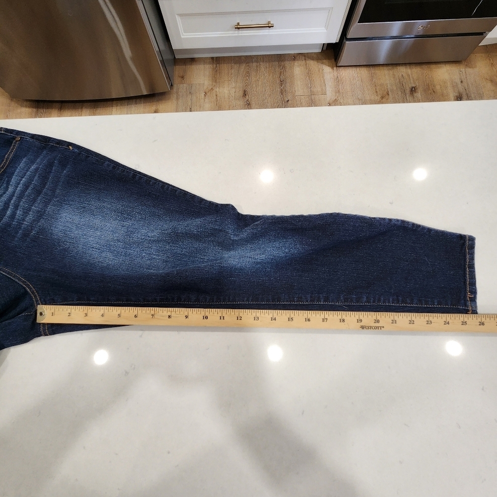 Vintage 1822 Denim Jeans Womens 14 Ankle Tapered Blue Dark Wash Stretch China - Picture 11 of 13